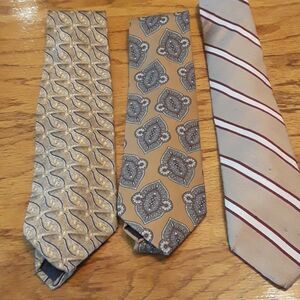 Three 100% Silk Ties